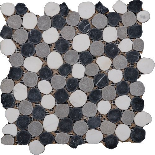 MOSAICO ENMALLADO EMPEDRADO RIO 30X30 NATURE MALVINAS - COQ